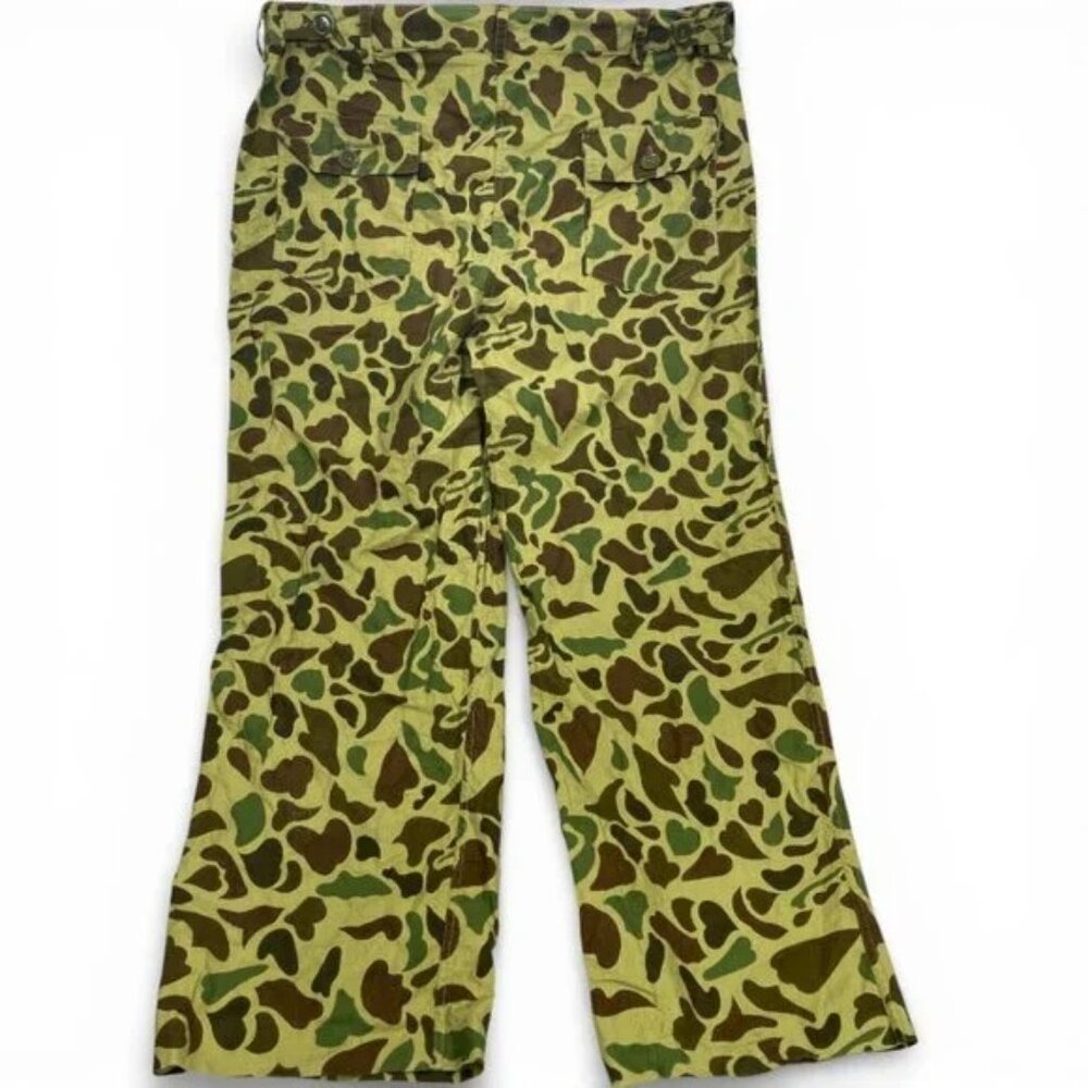 VTG 80's Camouflage Military Army Frogskin Duck Hunter Skater Pants XL 38x27